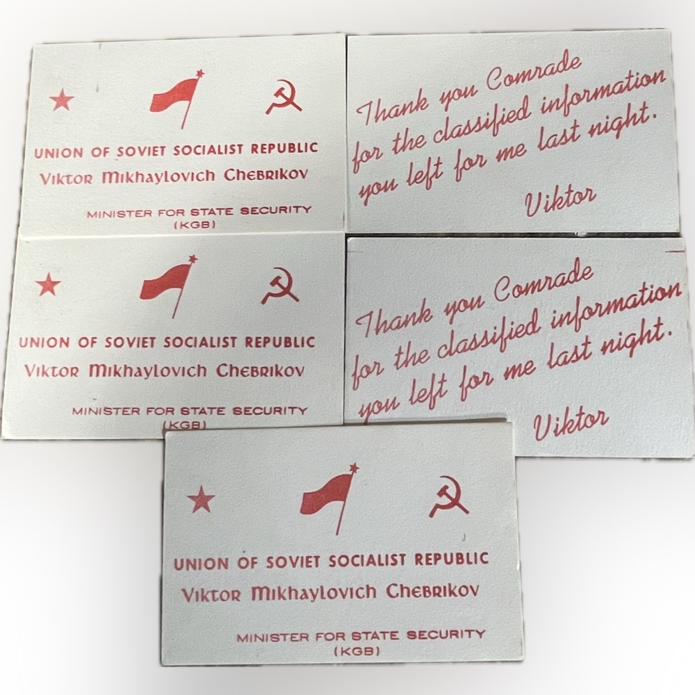 KGB-Style Military Training Prop Card | Canadian Forces War Games | 2-sided